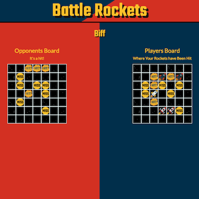 Battle Rockets game in progress.